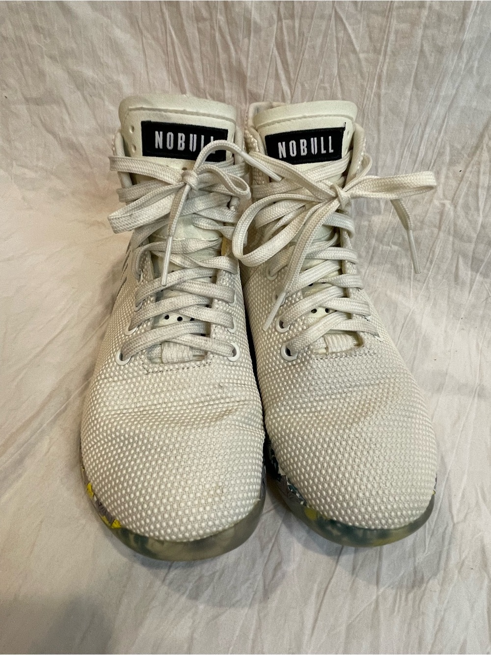 NOBULL SuperFabric High Top Floral Training Shoes White Women’s 6.5 Men’s 5